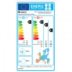 Gree Mistral GRC/GRCO-101QI/KMS-N6 Κλιματιστικό Inverter 9000 BTU A+++/A++ με Ιονιστή και Wi-Fi